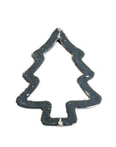 Silver Christmas Tree Cookie Cutter Embellishment - SB144-4