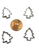 Silver Christmas Tree Cookie Cutter Embellishment - SB144-3