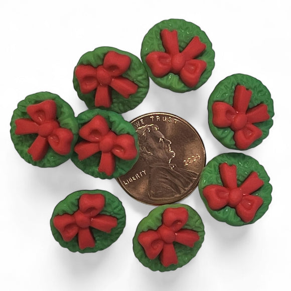 Tiny Wreath Single Bulk Button - SB15