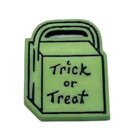 Buy green Trick or Treat Bag Single Bulk Craft Button - SB162