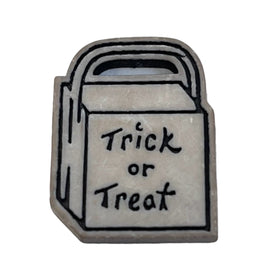 Buy gray Trick or Treat Bag Single Bulk Craft Button - SB162