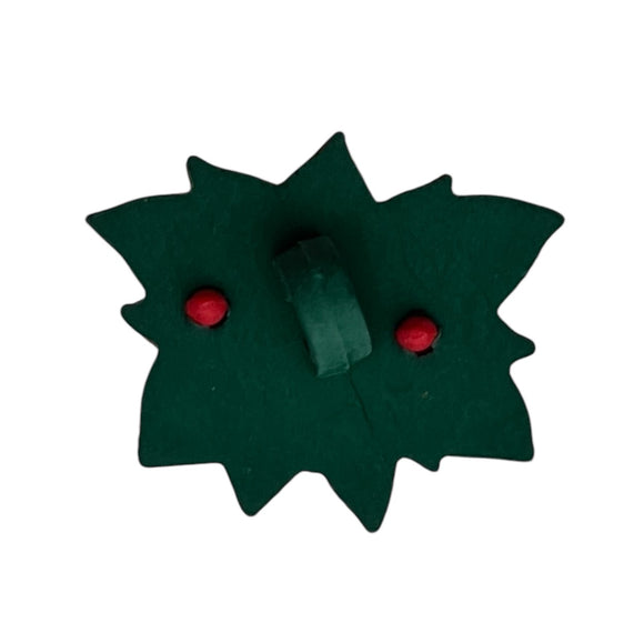 Poinsettia Single Bulk Button- SB16