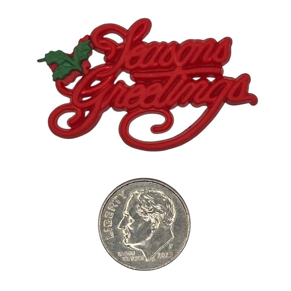 Seasons Greetings Single Bulk Button - SB179