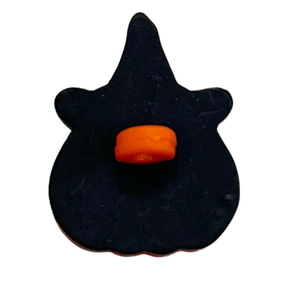 Jack-O’-Lantern with Witch Hat Craft Button - SB188
