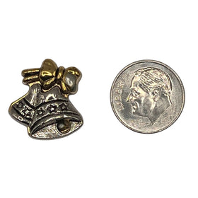 Gold & Silver Holiday Bell Single Bulk Button - SB189 - 0