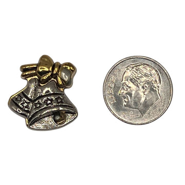 Gold & Silver Holiday Bell Single Bulk Button - SB189 - 0