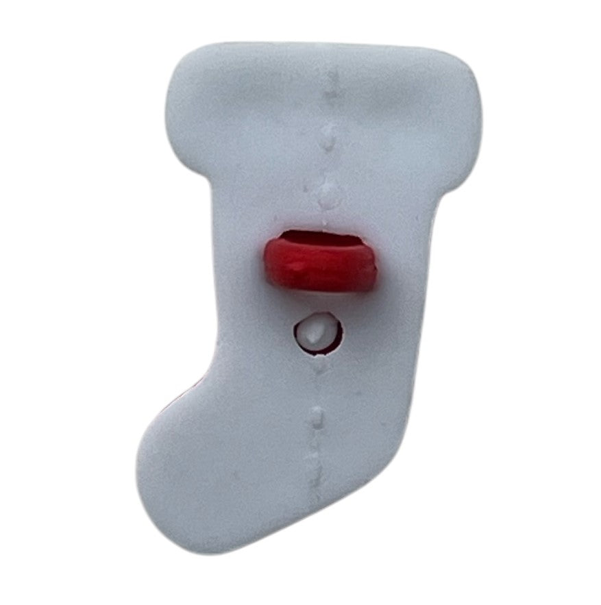 Stocking with Snowflake Single Bulk Button - SB31