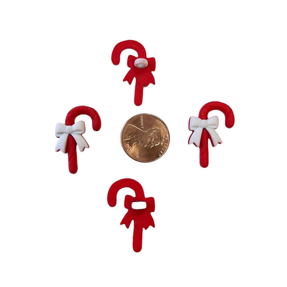 Candy Cane Single Bulk Button - SB90