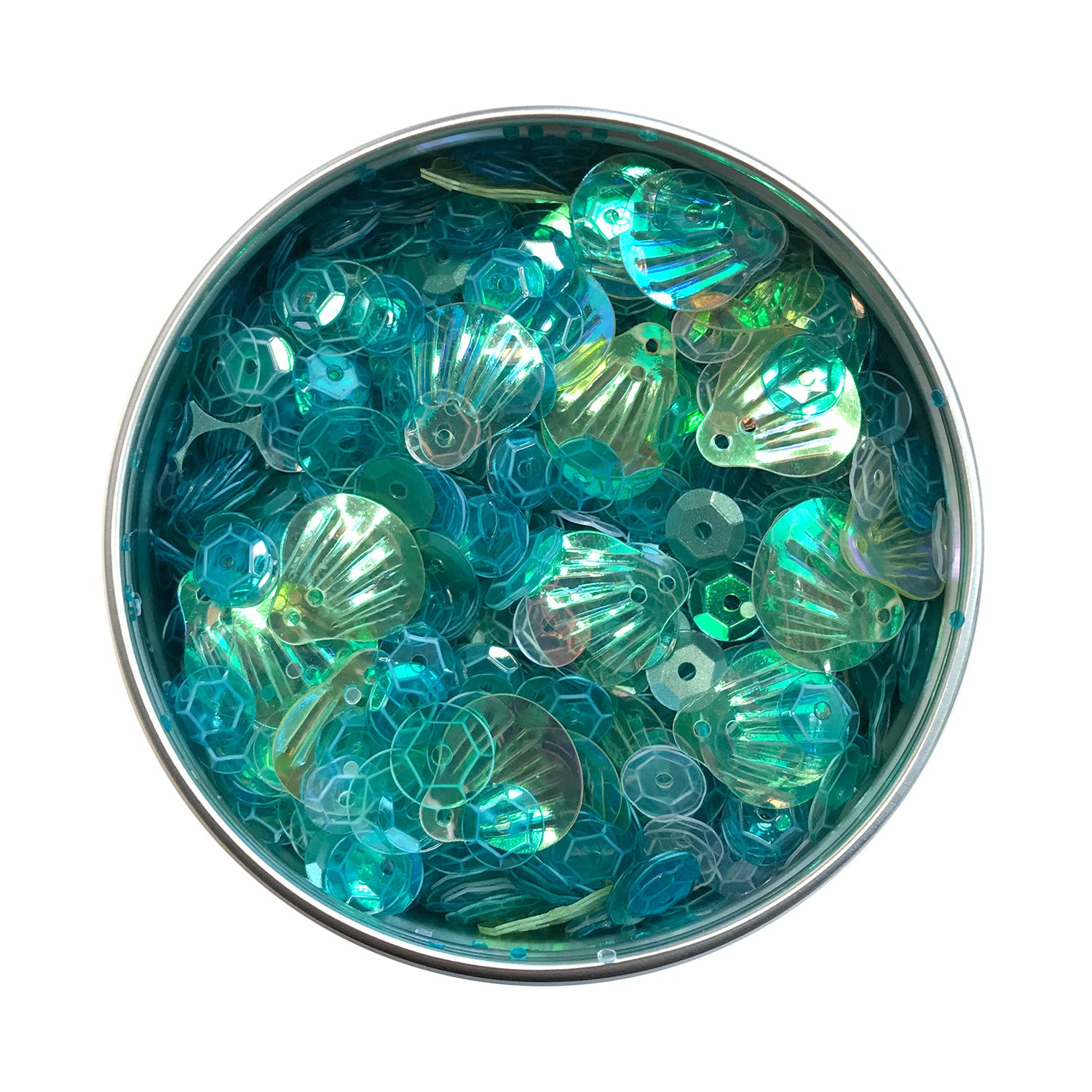 Seashell Sequin Tins