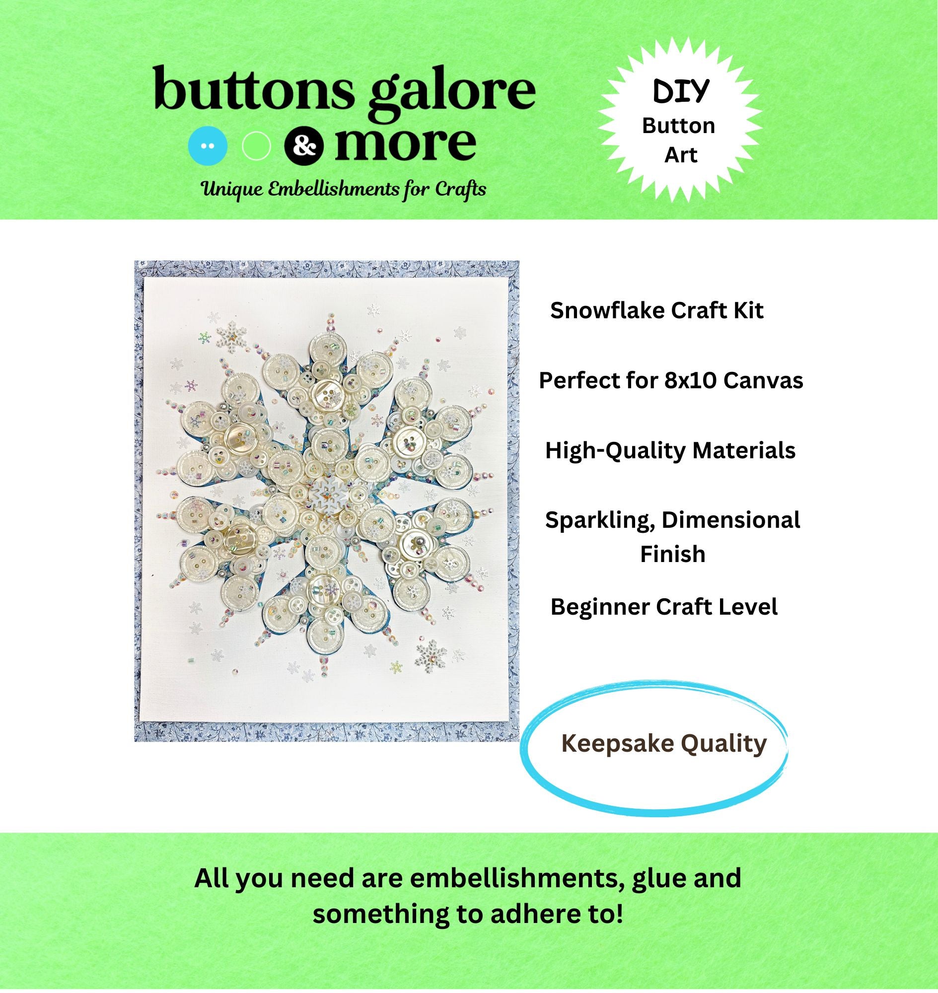 Snowflake DIY Canvas Craft Kit