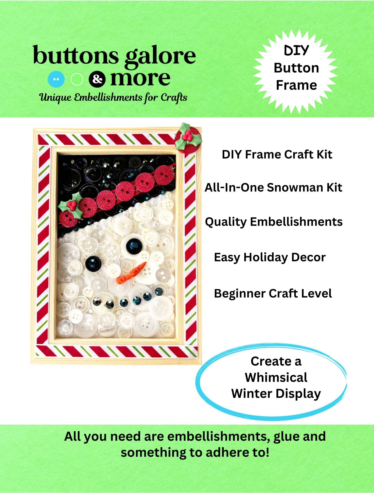Snowman DIY Wreath Craft Kit