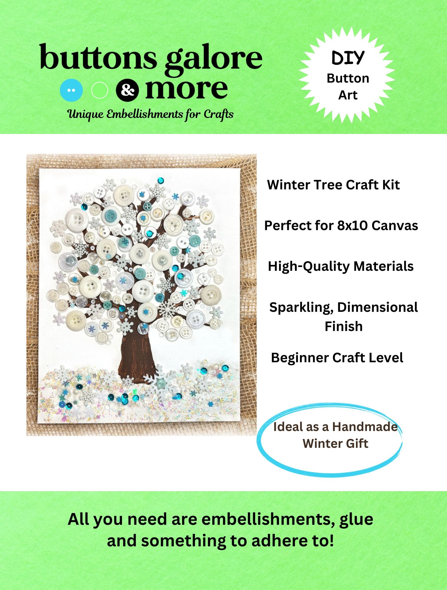 Winter Tree DIY Canvas Craft Kit