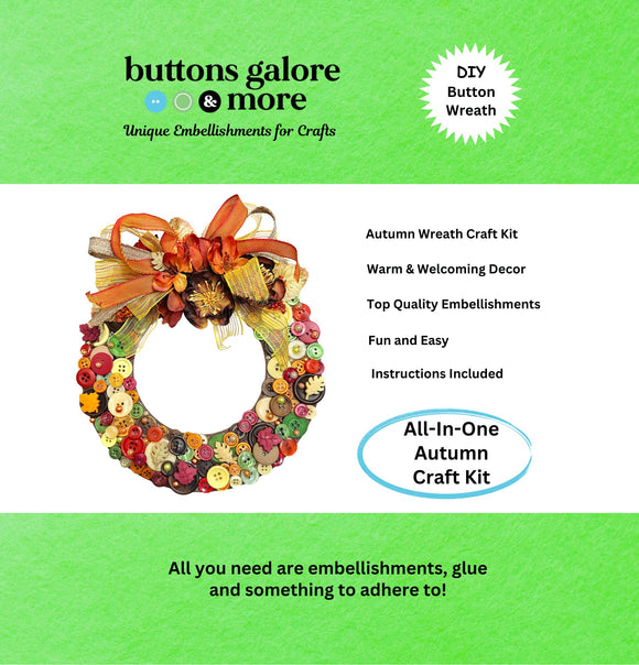 Autumn with Bow DIY Wreath Craft Kit