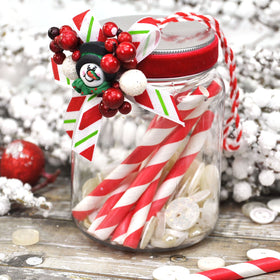 Stocking with Snowflake Single Bulk Button - SB31 - 0