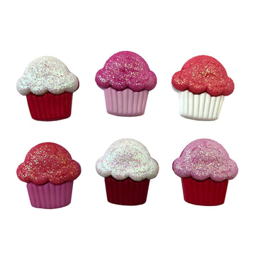 Glitter Cupcakes Theme Buttons - 4329