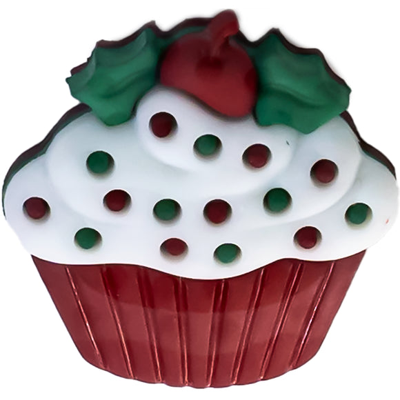 Christmas Cupcake Single Bulk Button - SB123