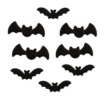 Bats Theme Buttons – 8 Piece Halloween Sewing & Craft Button Assortment - 4531