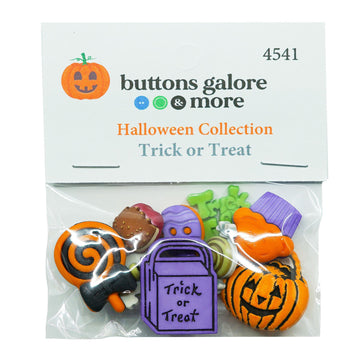 Trick or Treat Buttons – 9 Piece Halloween Sewing & Craft Button Assortment - 4541 - 0