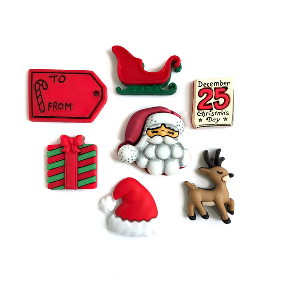 Santa's on His Way Theme Buttons-4815