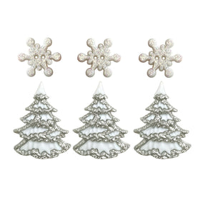 White Christmas Theme Buttons-4825
