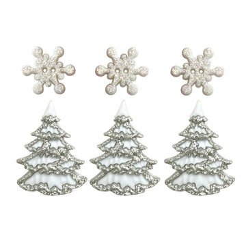White Christmas Theme Buttons-4825