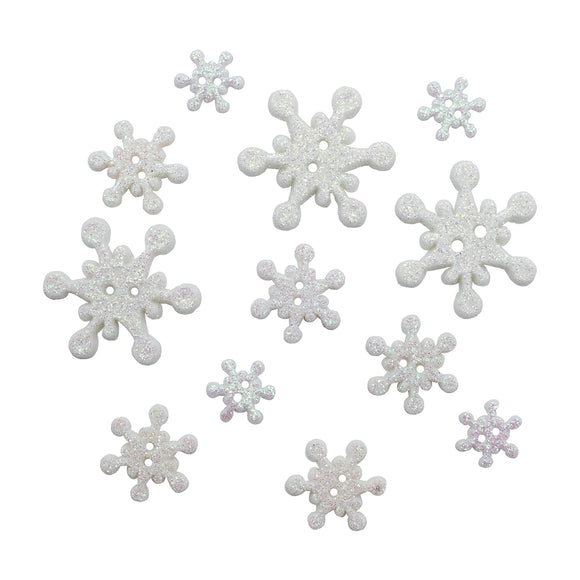 Glistening Snow Theme Buttons - 4839