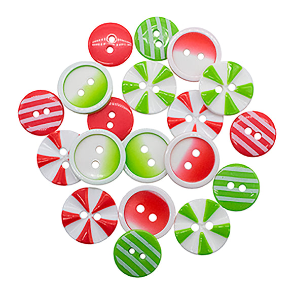Colors of Christmas Theme Buttons - 4840