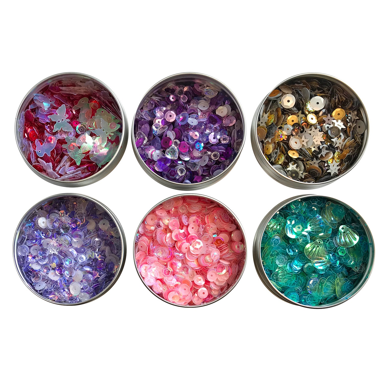 Set of 6 Embellishment Tins