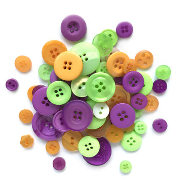 Trick or Treat Buttons – Halloween Sewing & Craft Button Assortment - BCB129 - 0