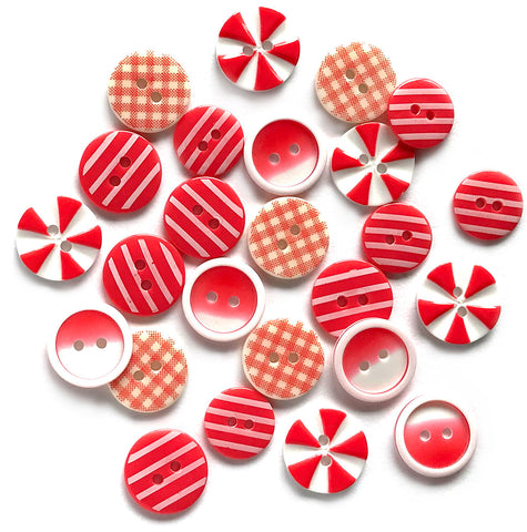 Red Carpet Printed Buttons