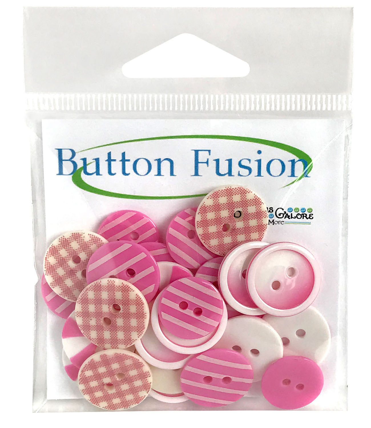 Pink Patchwork Printed Buttons