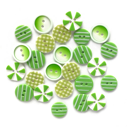 Lime Lite Printed Buttons