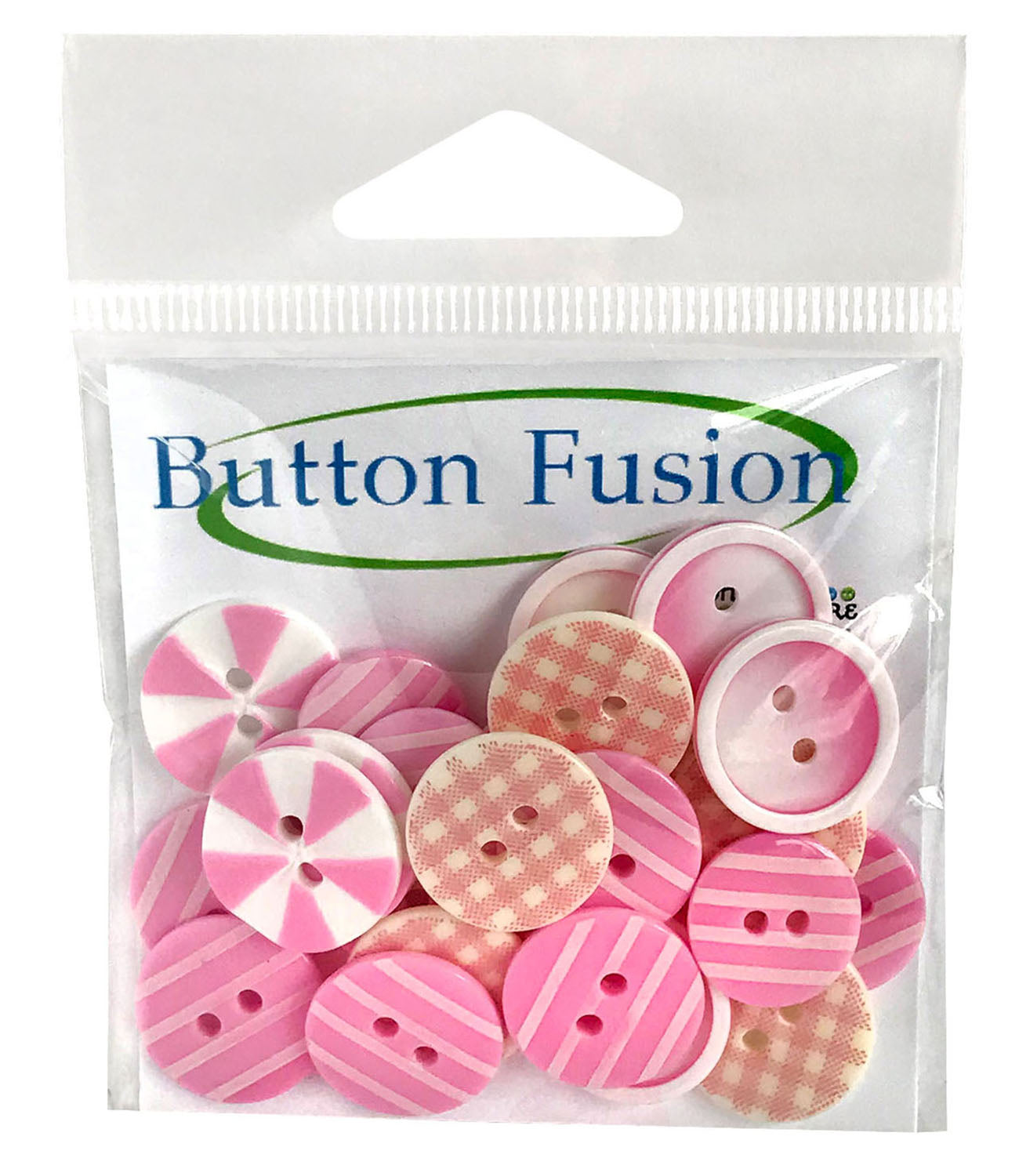 Tickle Me Pink Printed Buttons