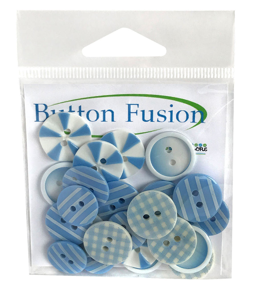 Blues Medley Printed Buttons