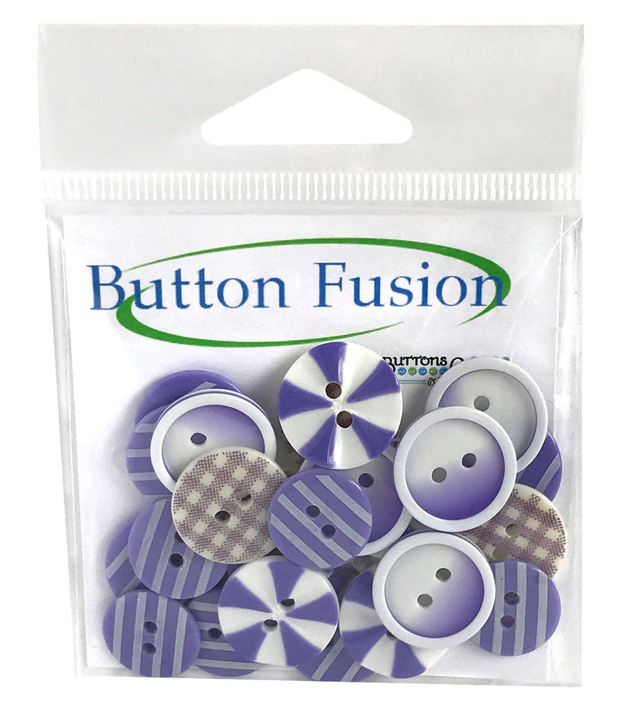 Plum Crazy Printed Buttons