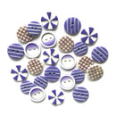 Plum Crazy Printed Buttons-2