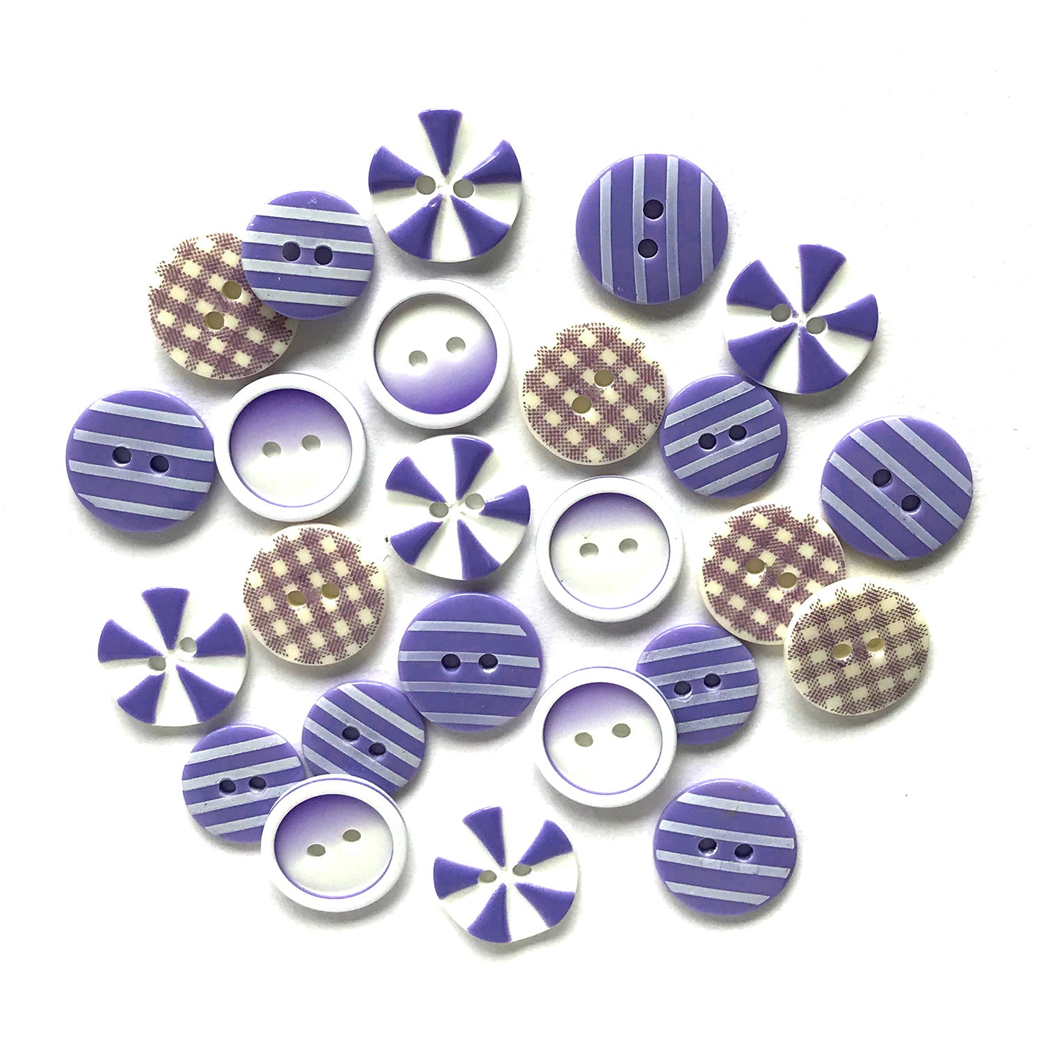 Plum Crazy Printed Buttons