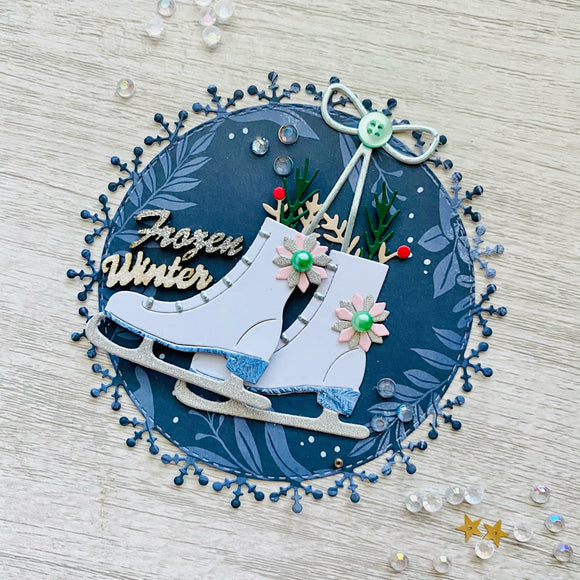 Retro Christmas Craft Buttons - MJ117