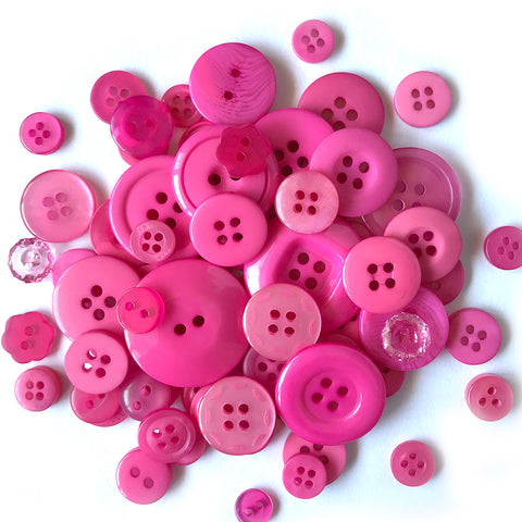 Bright Pink - Button Tote