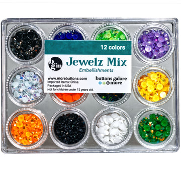 Halloween Jewelz Mix – Halloween Craft Gems & Flatback Rhinestone Embellishments