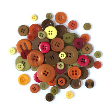 Harvest Fall Craft & Sewing Buttons – Autumn Color Mix - MJ116 - 0