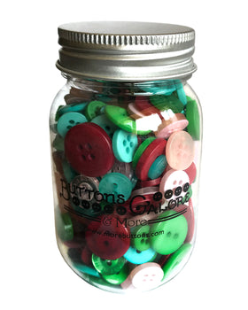 Retro Christmas Craft Buttons - MJ117 - 0