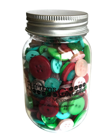 Retro Christmas Craft Buttons - MJ117