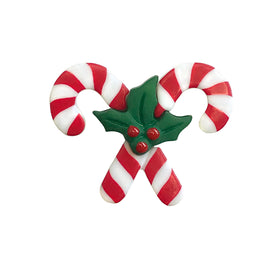 Crossed Candy Cane Single Bulk Button - SB133