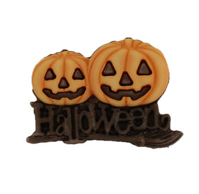 Double Jack O Lantern Single Craft Button - SB137
