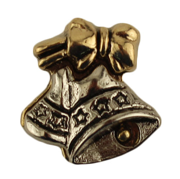 Gold & Silver Holiday Bell Single Bulk Button - SB189