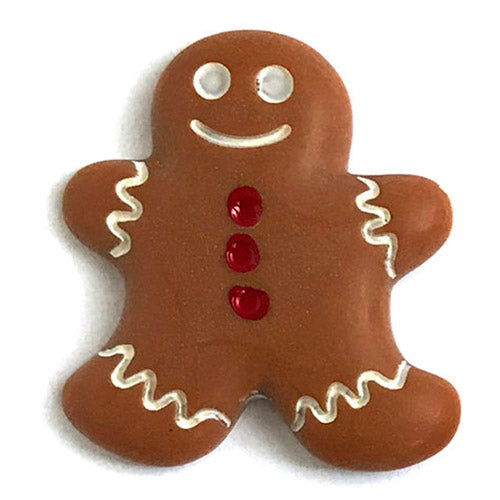 Gingerbread Man Single Bulk Craft Button- SB47
