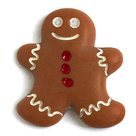 Gingerbread Man Single Bulk Craft Button- SB47