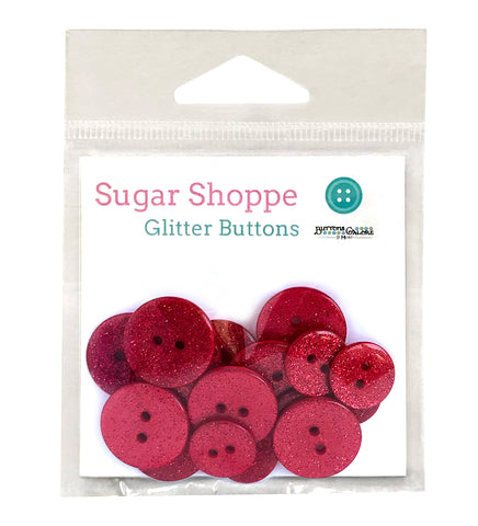 Ruby Slippers Glitter Buttons - SUS100
