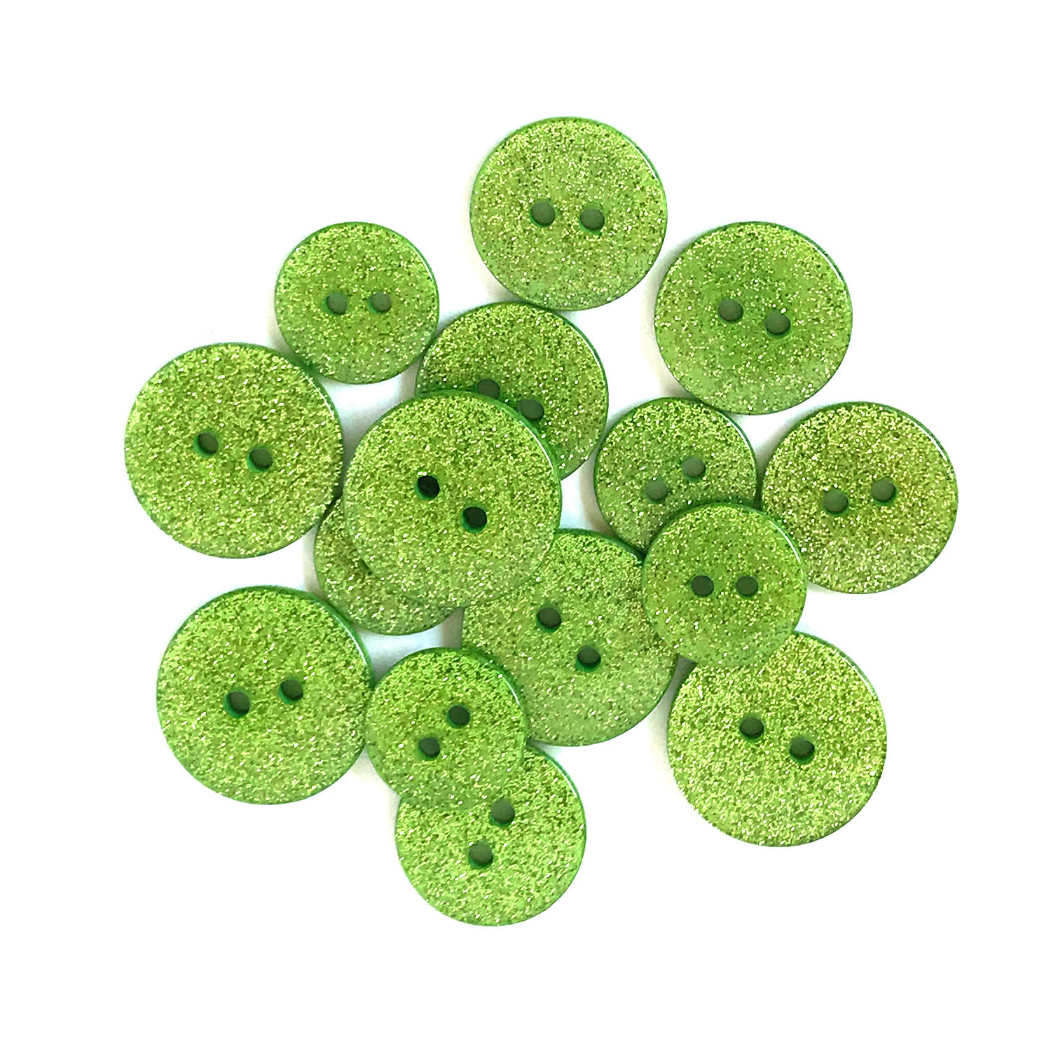 Granny Smith Glitter Buttons - SUS102